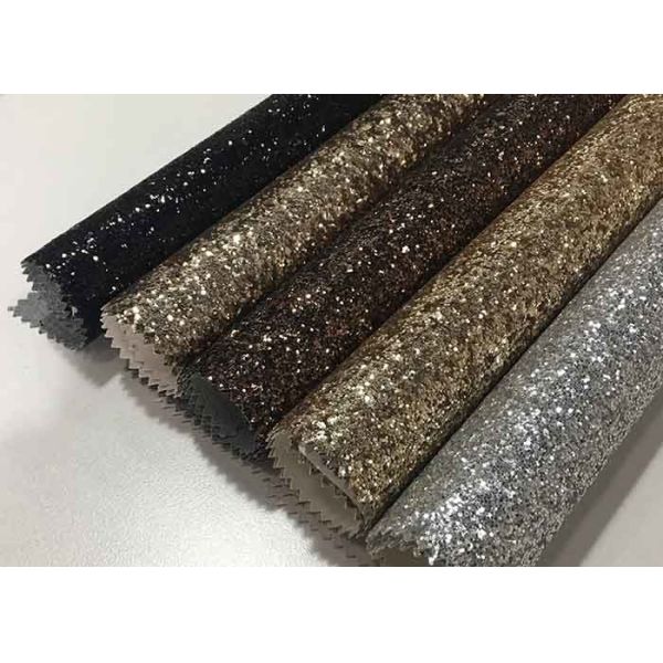 Buy Sublimation Glitter Material Fabric , Silver Glitter Fabric Double Sided Environmental Friendly at wholesale prices