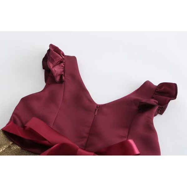 Children'S Dress Clothing Summer Flying Sleeve Striped Girls' Dresses 2-12