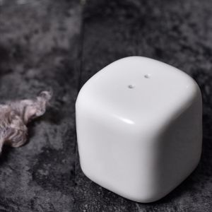 White Ceramic Salt And Pepper Shakers