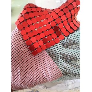 Waterproof Metal Mesh Fabric 3mm Sequin Architectural Partition