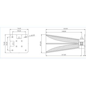 RF Microwave 8-23 GHz Horizontal and Vertical Dual Linear Polarization Antenna