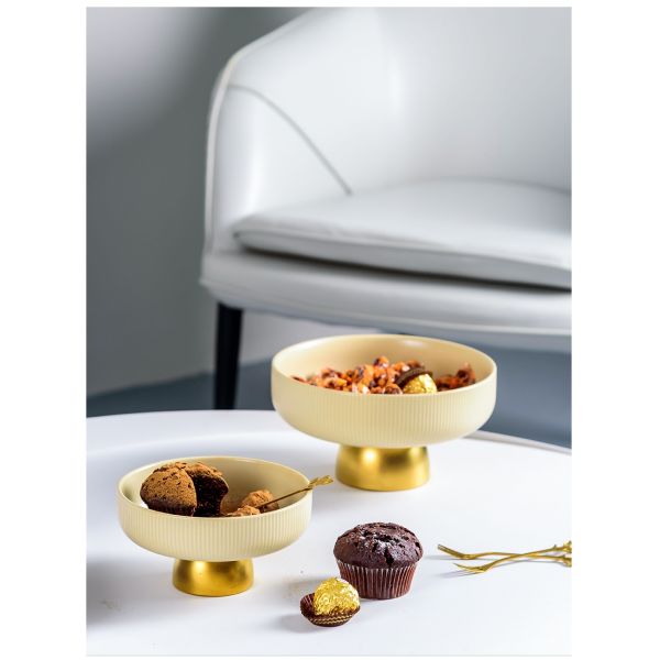 Modern Design Luxury Dessert Stand For Dry Fruits And Porcelain Dessert Plate