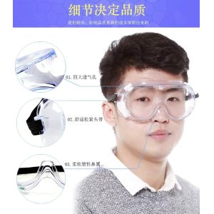 Custom Logo Construction Safety Eye Protection Goggles PVC / PC Material