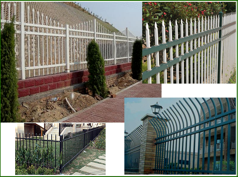 PVC Coated Ornamental Spear Top Security Steel Tubular Fence in Garden, Home, Factory, School, Villa