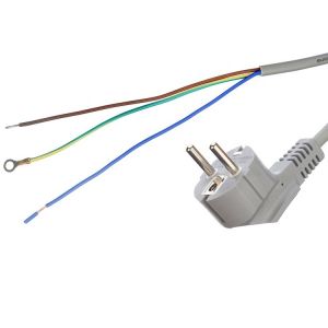 16A Plug VDE H05vv-f 3g1.0mm2 Wire Stripped with Open Ended Customized AC