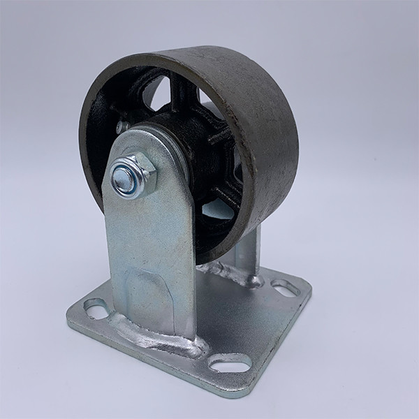 Buy 4 Inch Black Cast Iron Rigid Caster Wheels at wholesale prices