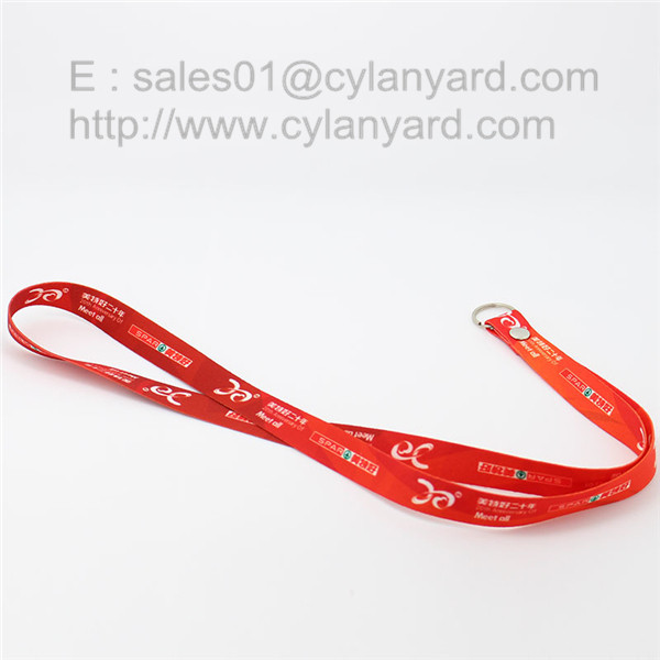 Digital print key lanyard with split ring, key holder neckstraps,