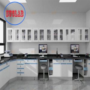China L*1500/750 W *800/850mm H Or Customizable Lab Benches with Shelves and C-shared Handle on sale