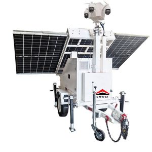 China Quick Use Solar Powered Panels Camera Security Trailer For Construction Site Monitoring on sale