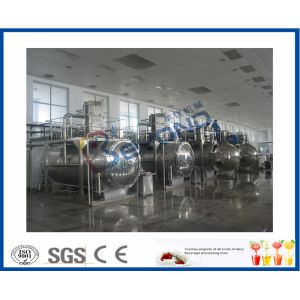 Industrial Dairy Milk Pasteurization Equipment , 0.6MPa Bottle Steam Sterilizer