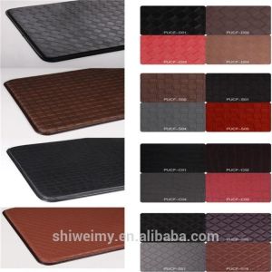 Black Grid pattern pu anti fatigue mat with NBR foam