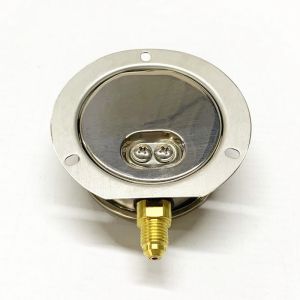 63mm Stainless Steel Pressure Gauge Flange Type 38 Bar BSPT Panel Mounting
