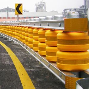 Galvanized Powder Coated Steel Highway Roller Barrier with ISO9001 2008