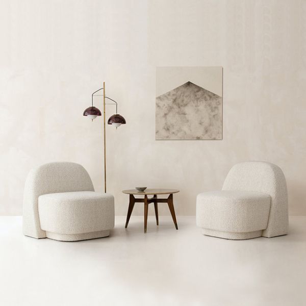 Buy Fabric Leisure Chair White Fabric Leisure Chair With Backrest at wholesale prices