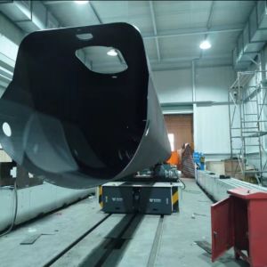 Wide Gauge Rail Transfer Cart with Lifting Table Automated Pallet Transfer