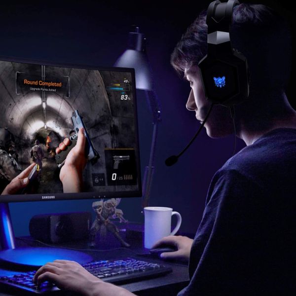 Noise Cancelling 2.2kohm 2.2m Onikuma K8 USB Gaming Headset