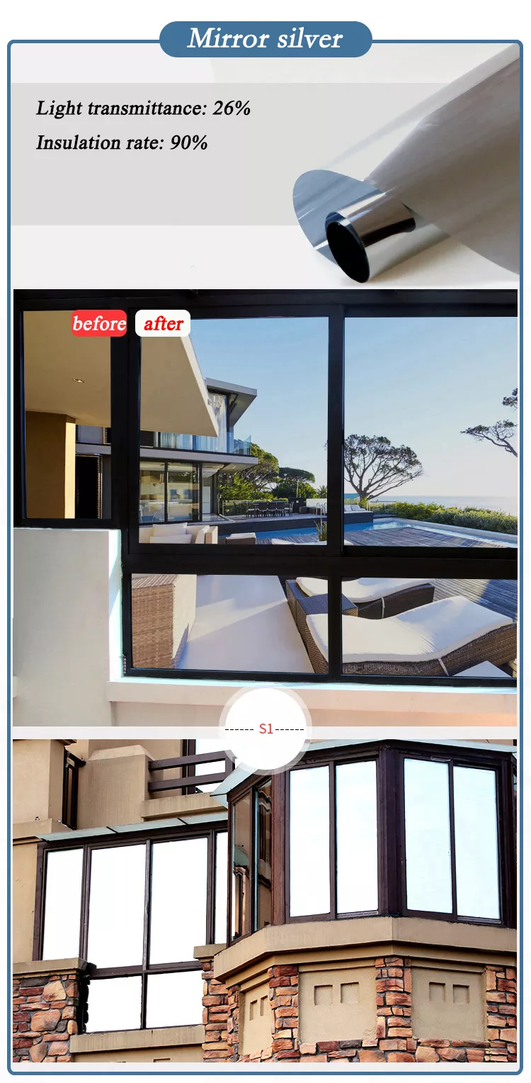 UV Blocking Matte Foil Frosted Glass Static Plastic Film Window Tint Film Heat Insulation 1000mm