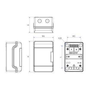4/6WAY Outdoor Waterproof IP67 PC Plastic Electrical Junction Box MCB Switch
