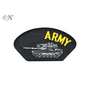 Buy cheap Black Embroidered Army Patches , Custom Made Embroidered Patches With Gold from wholesalers