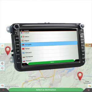 Android 10 2 Din Car Radio Built in Rearview Camera VW Volkswagen Multimedia