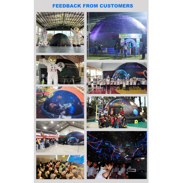 4m Inflatable Planetarium Dome Portable Cinema Tent School Projection Inflatable Planetarium Dome with air Blower Floor Mat