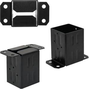 4x4 Post Base for Concrete - Carbon Steel Anchor for Pergola & Fence