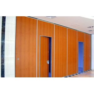 Folding Office Partition Walls Melamine Surface MDF Board Aluminium Frame
