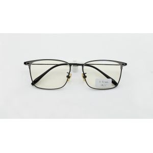 Rectangle Metal Browline Eyeglasses Unisex stainless Frame Full-Rim Stylish