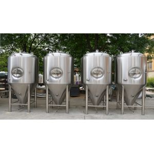 SS304 50L - 30000L Beer Fermenting Equipment , Conical Fermentation Tank
