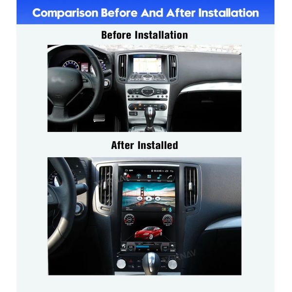 12.1 Inch Touch Screen Stereo For 2004-2015 Infiniti G25 G37 Navigation GPS Multimedia DVD Player Wireless Carplay 4G