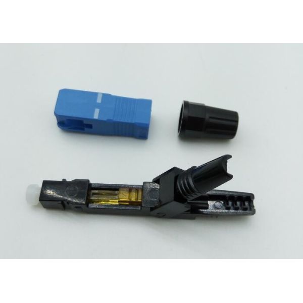CATV Pre - Polished Fiber Connectors , Blue Field Installable Fiber Optic Connector