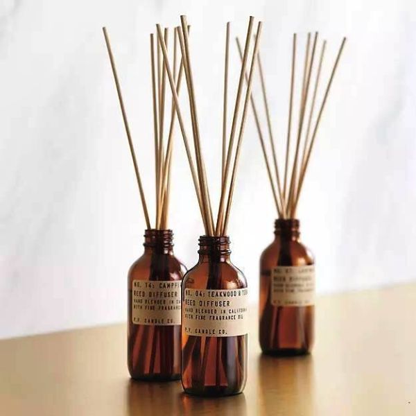 Natural Reed Sticks Home Reed Diffuser Decorative Glass Bottle Reed Diffuser