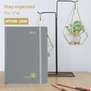 Grey custom Hardback Academic Planner From Jan. 2023 To Dec. 2023
