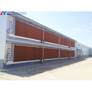 China Prefabricated Steel Structure Broiler Poultry House with Feeding System on sale
