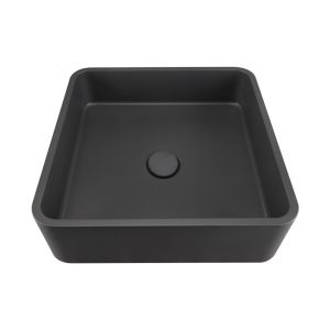 Square Concrete Wash Basin With Matte Finish Without Overflow