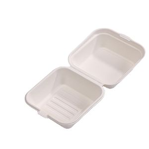 Compostable Biodegradable Packing disposable bagasse Buger pulp paper box