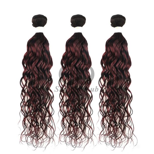 #T1B/99J Water Wave Remy Human Hair Bundles Sew In Weave Bundles Brazilian Bundle Deals