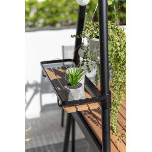 Metal Garden Set AJUNION Modern Design 4 Seat Outdoor Dining Set for Patio