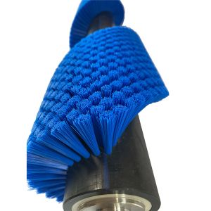 Blue Nylon Spiral Roller Brush For Dust Removal Printing Machine