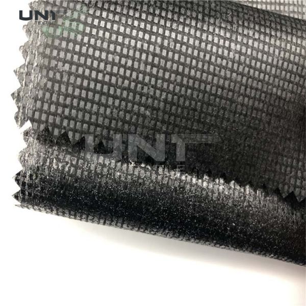 Plaid Fusible Non Woven Interlining With EVA Dot Coating / Flat Coating For