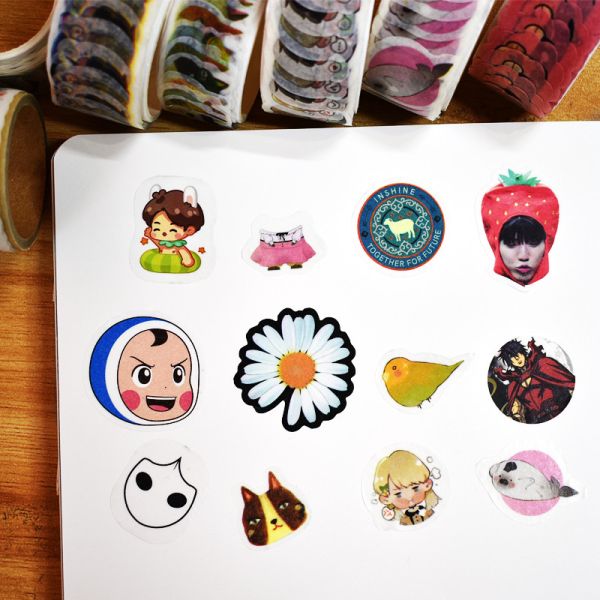 Buy Kawaii Japanese Washi Masking Tape Packing Decoraction Die Cut Washi Tape at wholesale prices