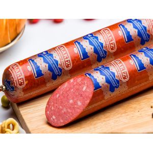 High Shrinkage PVDC Plastic Sausage Casings 100mm Caliber Logo Printing