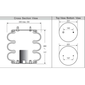 Contitech FT330-29433 Bellows Type Suspension Air Spring Bag Firestone