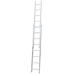 Silver 4.08m 18 Step Foldable Extension Ladder