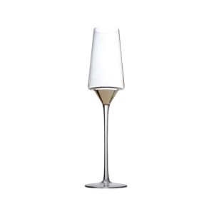 Custom 210ml Crystal Clear Trumpet Shaped Burgundy Wine Goblet for Weddings -