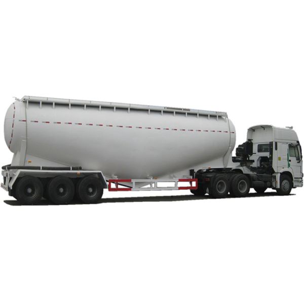 White Three Axles Carbon Steel Dry Bulk Truck Carriers Max Payload 80 Tons