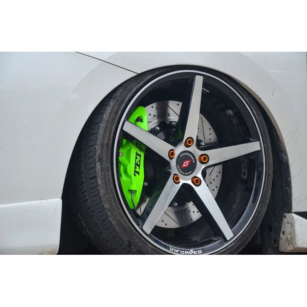 Front Big Brake Kit 4 Piston Caliper with 355x28mm rotor BBK auto brake system For Nissan Bluebird 17 Inch car rim