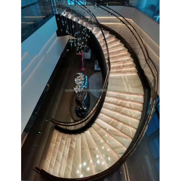 Polished Modern Luxury Italy White Galaxy Marble Stairs for Bathroom Basins in Villas