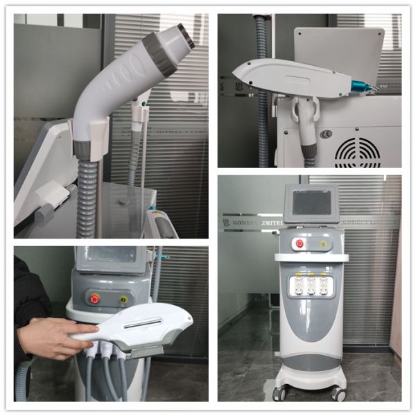 Skin Treatment Laser Machine 3 In 1 IPL RF Nd Yag Laser Hair Removal Machine For Clinic