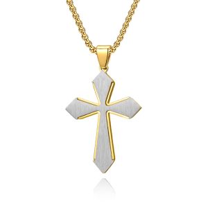 Quality Stainless Steel Cross Shape Men's Fashion Necklace for Jewelry for sale